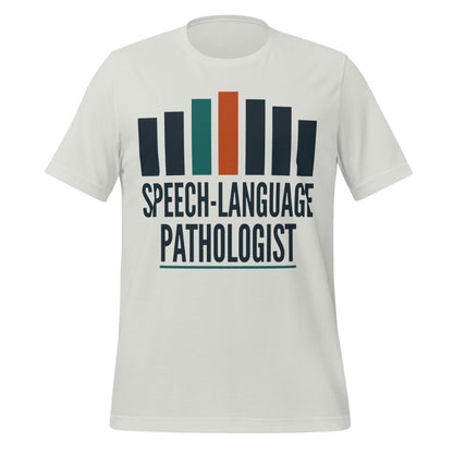 Mid-Century Clinic speech therapy tee — Silver, front
