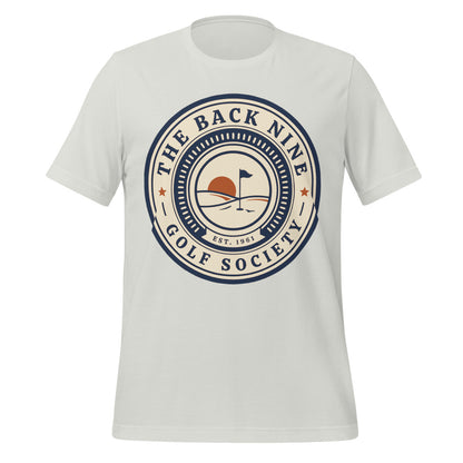 The Back Nine vintage golf roundel tee — Silver, front