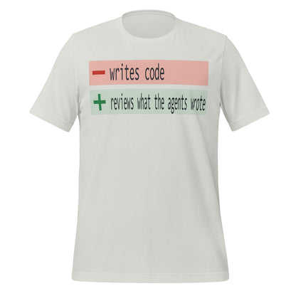 The Diff agentic AI engineer tee — Silver, front
