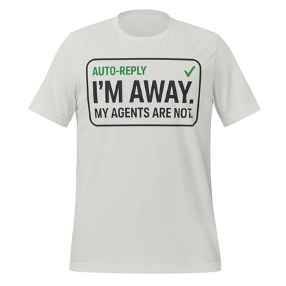 Auto-Reply agentic AI engineer tee — Silver, front