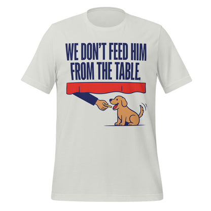 From The Table funny dog dad tee — Silver, front