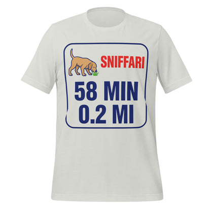 Sniff Walk Recap funny dog dad tee — Silver, front