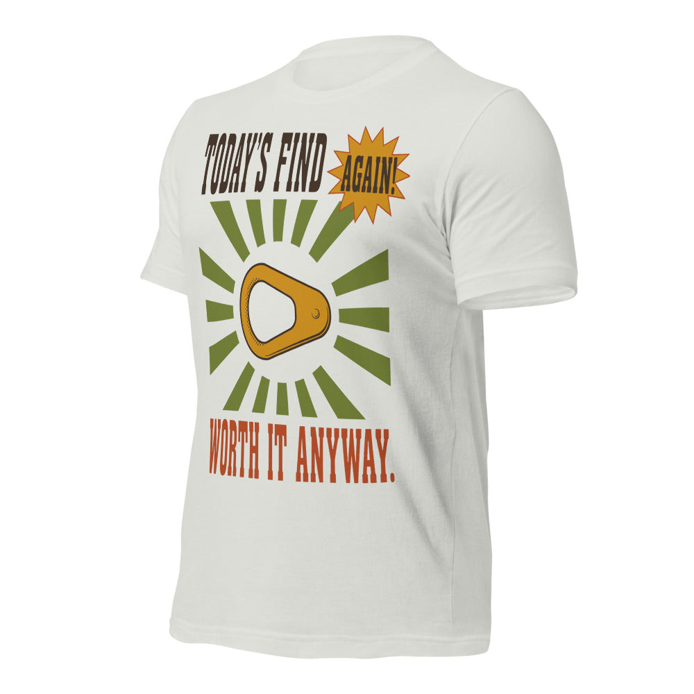 Today's Find pull tab retro metal detecting tee — Silver, front-right