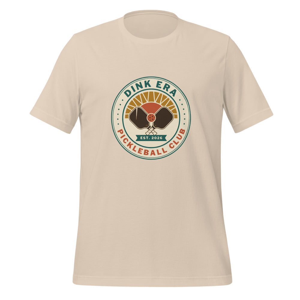 Dink Era Pickleball Club tee — Soft Cream, Ghost front