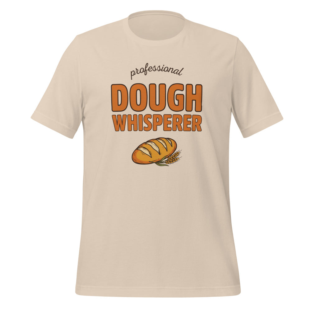 Professional Dough Whisperer funny baker tee — Soft Cream, front