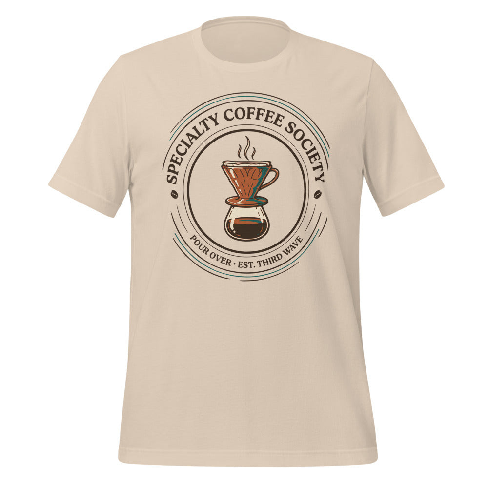 Specialty Coffee Society specialty coffee tee — Soft Cream, front