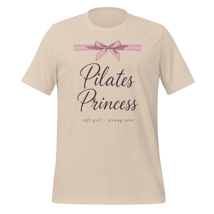 Pilates Princess coquette bow tee — Soft Cream, front