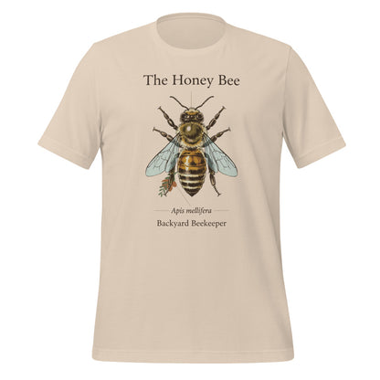 The Honey Bee Apis mellifera anatomical tee — Soft Cream, front