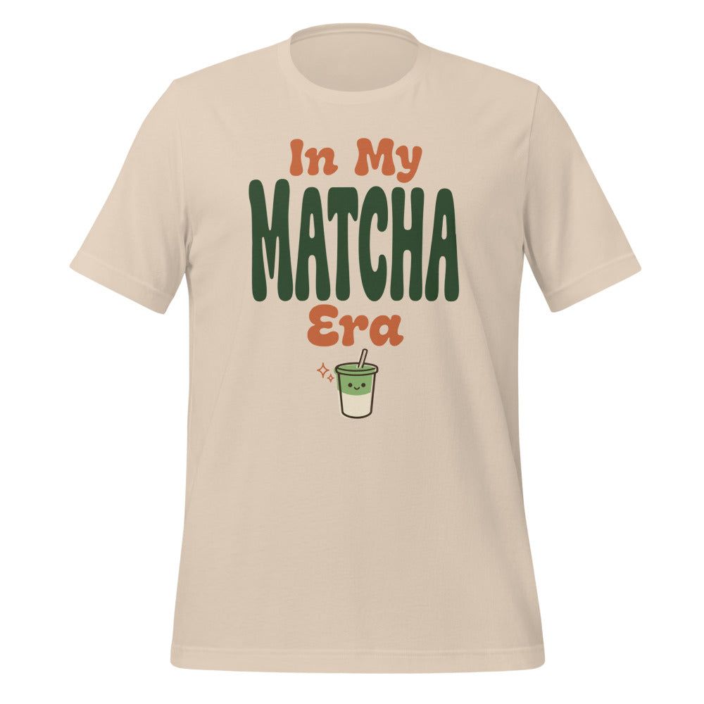 In My Matcha Era retro matcha tee — Soft Cream, front