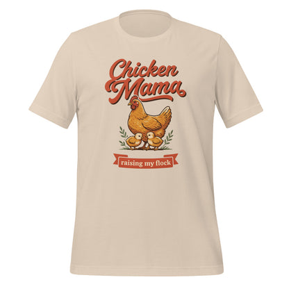 Chicken Mama raising my flock chicken keeper tee — Soft Cream, front