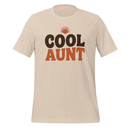 Cool Aunt retro groovy aunt tee — Soft Cream, front