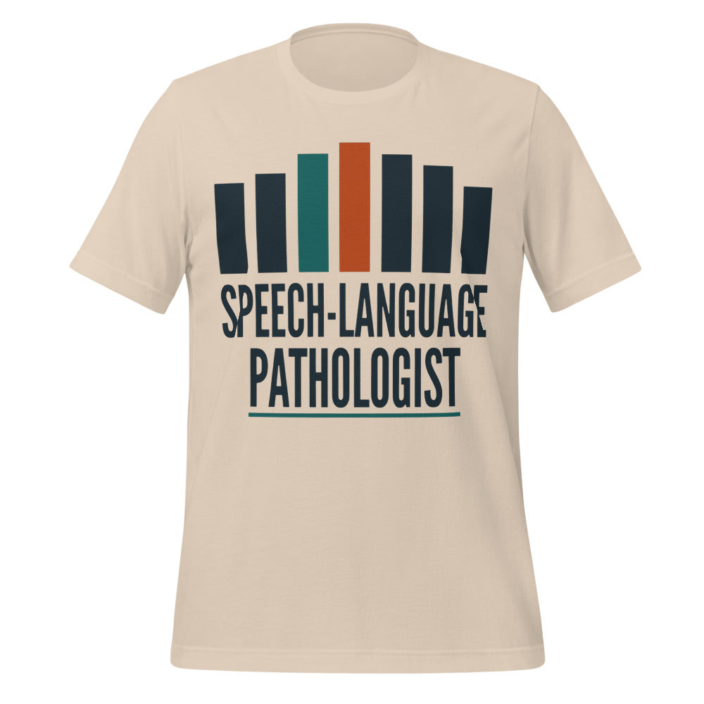Mid-Century Clinic speech therapy tee — Soft Cream, front