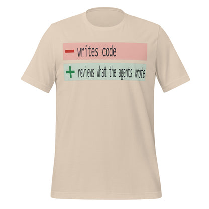 The Diff agentic AI engineer tee — Soft Cream, front
