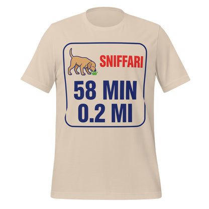 Sniff Walk Recap funny dog dad tee — Soft Cream, front