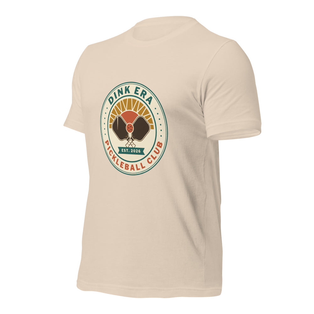 Dink Era Pickleball Club tee — Soft Cream, Ghost left-front