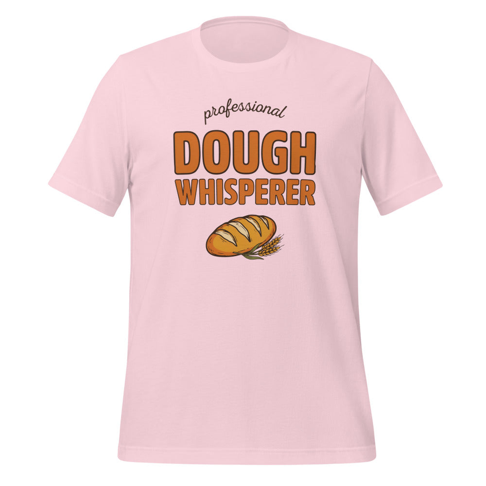 Professional Dough Whisperer funny baker tee — Soft Pink, front