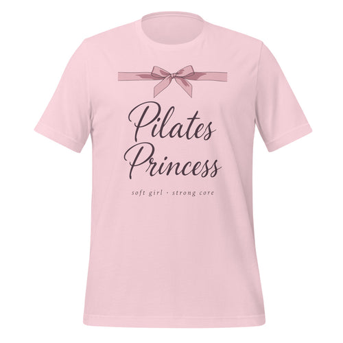 Pilates Princess Shirt, Coquette Pilates Tee, Aesthetic Pilates Gift — Soft Girl Strong Core Bow