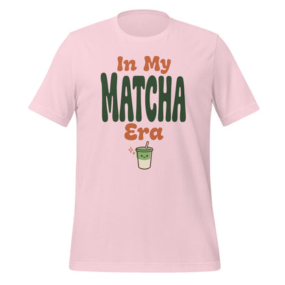 In My Matcha Era retro matcha tee — Soft Pink, front