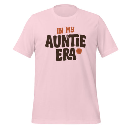 In My Auntie Era retro groovy aunt tee — Soft Pink, front