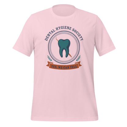 Dental Hygiene Society dental hygienist tee — Soft Pink, front