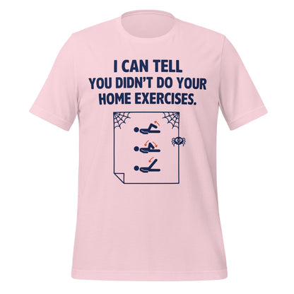 Home Exercises funny physical therapy tee — Soft Pink, front