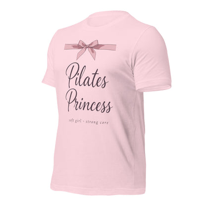 Pilates Princess coquette bow tee — Soft Pink, front-right