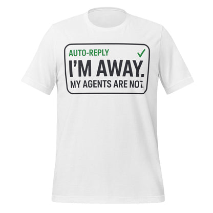 Auto-Reply agentic AI engineer tee — Solid White Blend, front