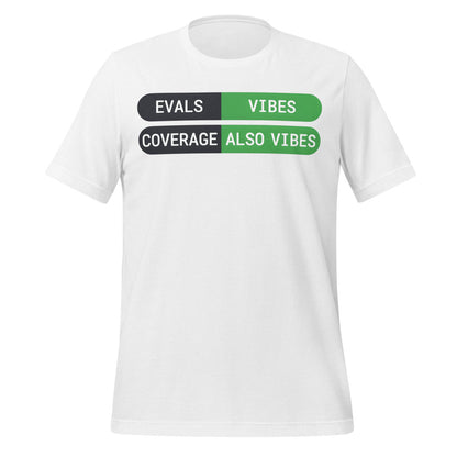 Eval Suite Vibes agentic AI engineer tee — Solid White Blend, front