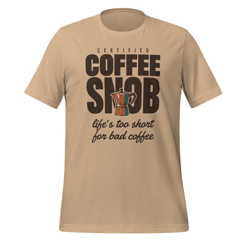 Coffee Snob Shirt, Certified Coffee Snob Tee, Funny Coffee Lover Shirt — Certified Coffee Snob Retro Tee