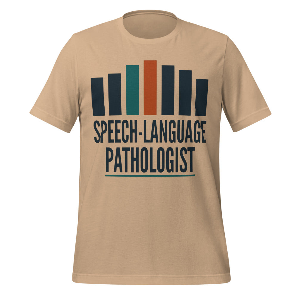 Mid-Century Clinic speech therapy tee — Tan, front