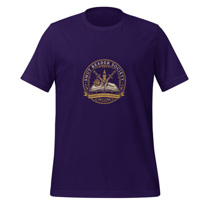 Smut Reader Society book lover dark academia tee — Team Purple, front