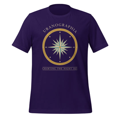 Uranographia vintage celestial chart astronomy tee — Team Purple, front