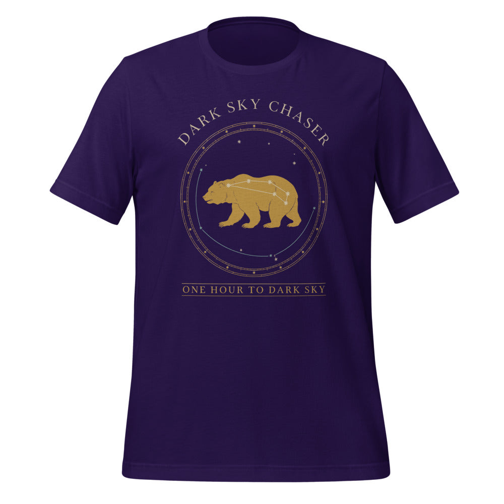 Dark Sky Chaser Ursa Major constellation astronomy tee — Team Purple, front
