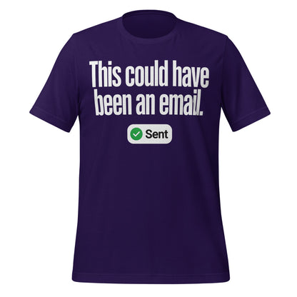 This Could Have Been An Email unisex t-shirt — Team Purple, front