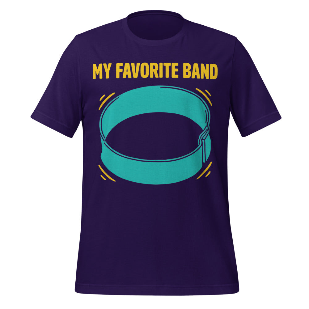 My Favorite Band funny physical therapy tee — Team Purple, front
