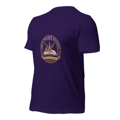 Smut Reader Society book lover dark academia tee — Team Purple, front-right