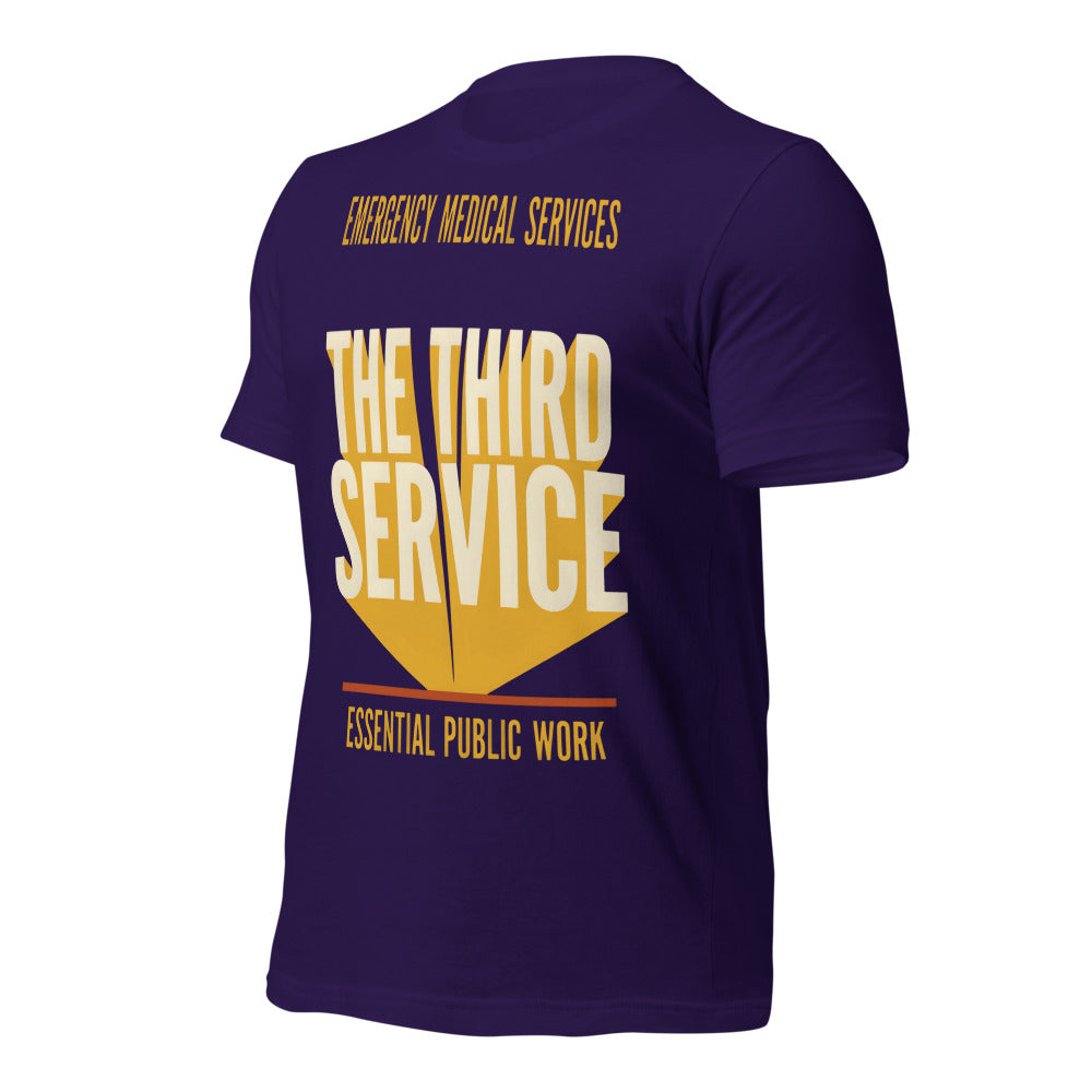 The Third Service EMS t-shirt — Team Purple, front-right