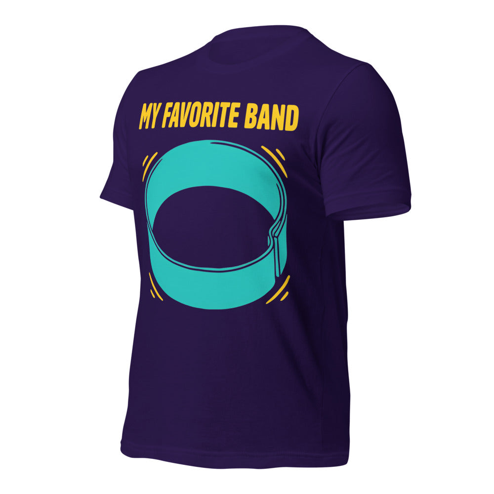 My Favorite Band funny physical therapy tee — Team Purple, front-right