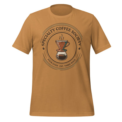 Specialty Coffee Society specialty coffee tee — Toast, front