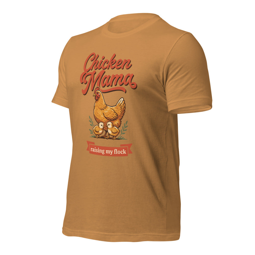 Chicken Mama raising my flock chicken keeper tee — Toast, front-right