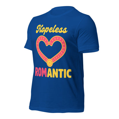 Hopeless ROMantic funny physical therapy tee — True Royal, front-right