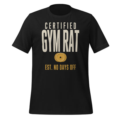 Certified Gym Rat vintage athletic tee — Vintage Black, front