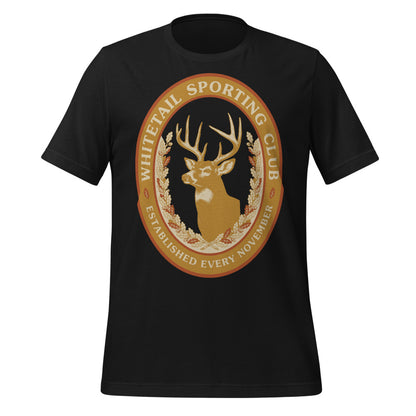 Whitetail Sporting Club vintage deer hunting tee — Vintage Black, front