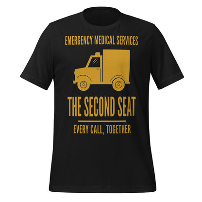 The Second Seat EMS paramedic tee — Vintage Black, front
