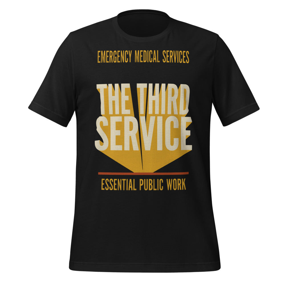The Third Service EMS t-shirt — Vintage Black, front