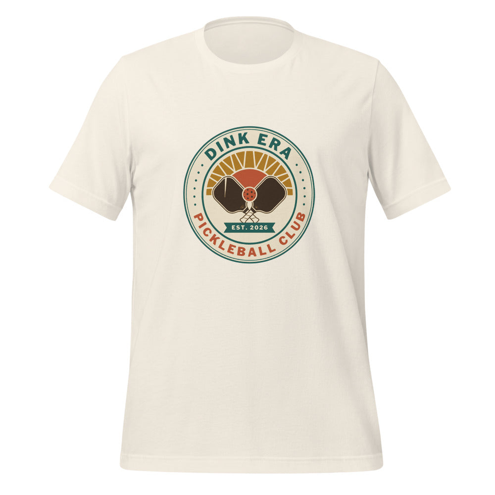 Dink Era Pickleball Club tee — Vintage White, Ghost front