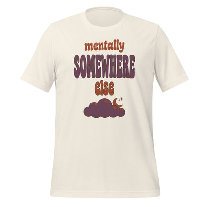 Mentally Somewhere Else soft retro daydream mental health tee — Vintage White, front