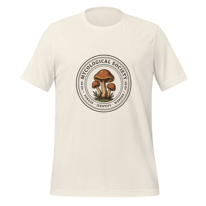 Mushroom Foraging Mycological Society vintage botanical tee — Vintage White, front