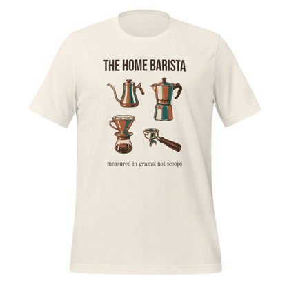 The Home Barista specialty coffee tee — Vintage White, front