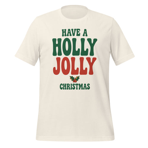Retro Christmas Shirt, Groovy Holly Jolly Tee — Have a Holly Jolly Christmas Vintage 70s Holiday T-Shirt